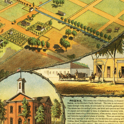 Historical city map  Test product horizontal 3 sizes