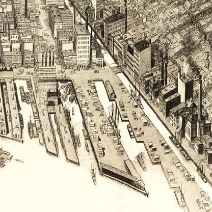 Historical city map  Test product horizontal 3 sizes