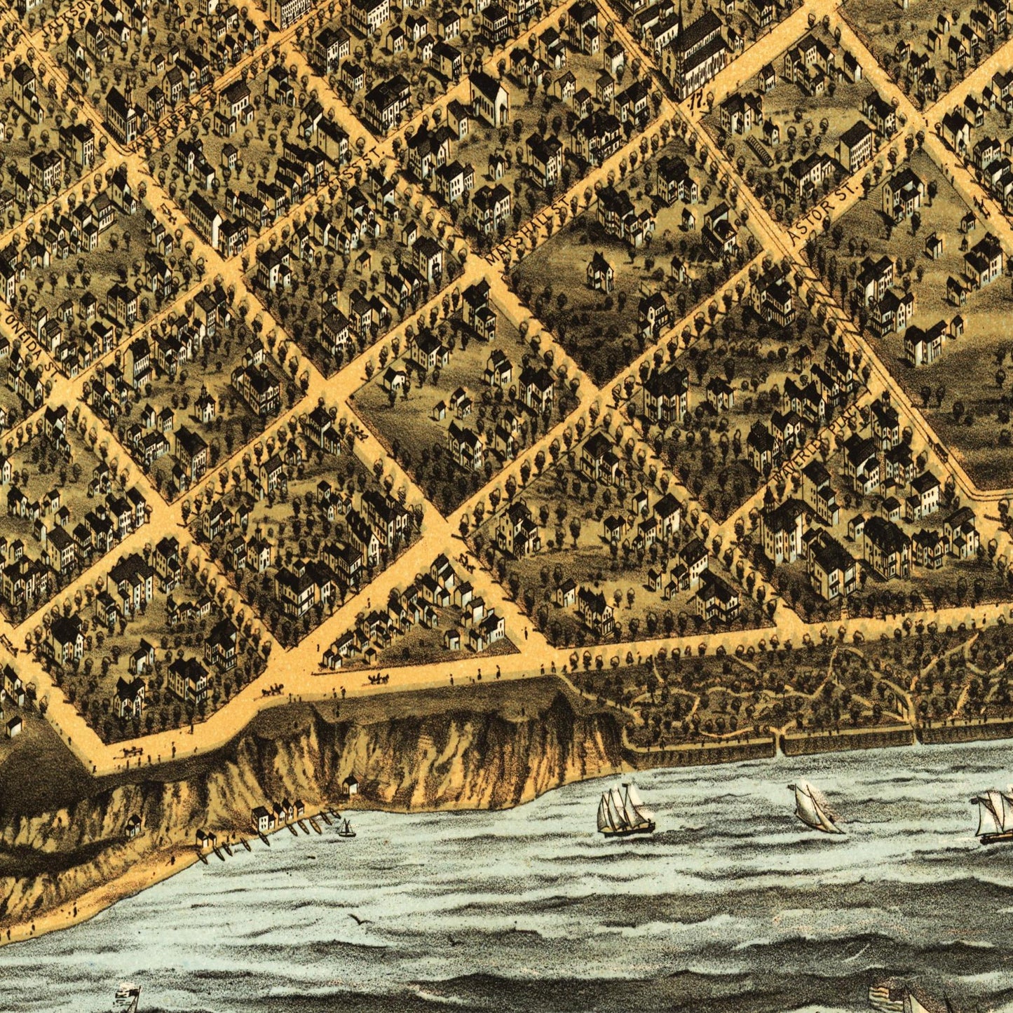 Historical city map  Test product horizontal 3 sizes