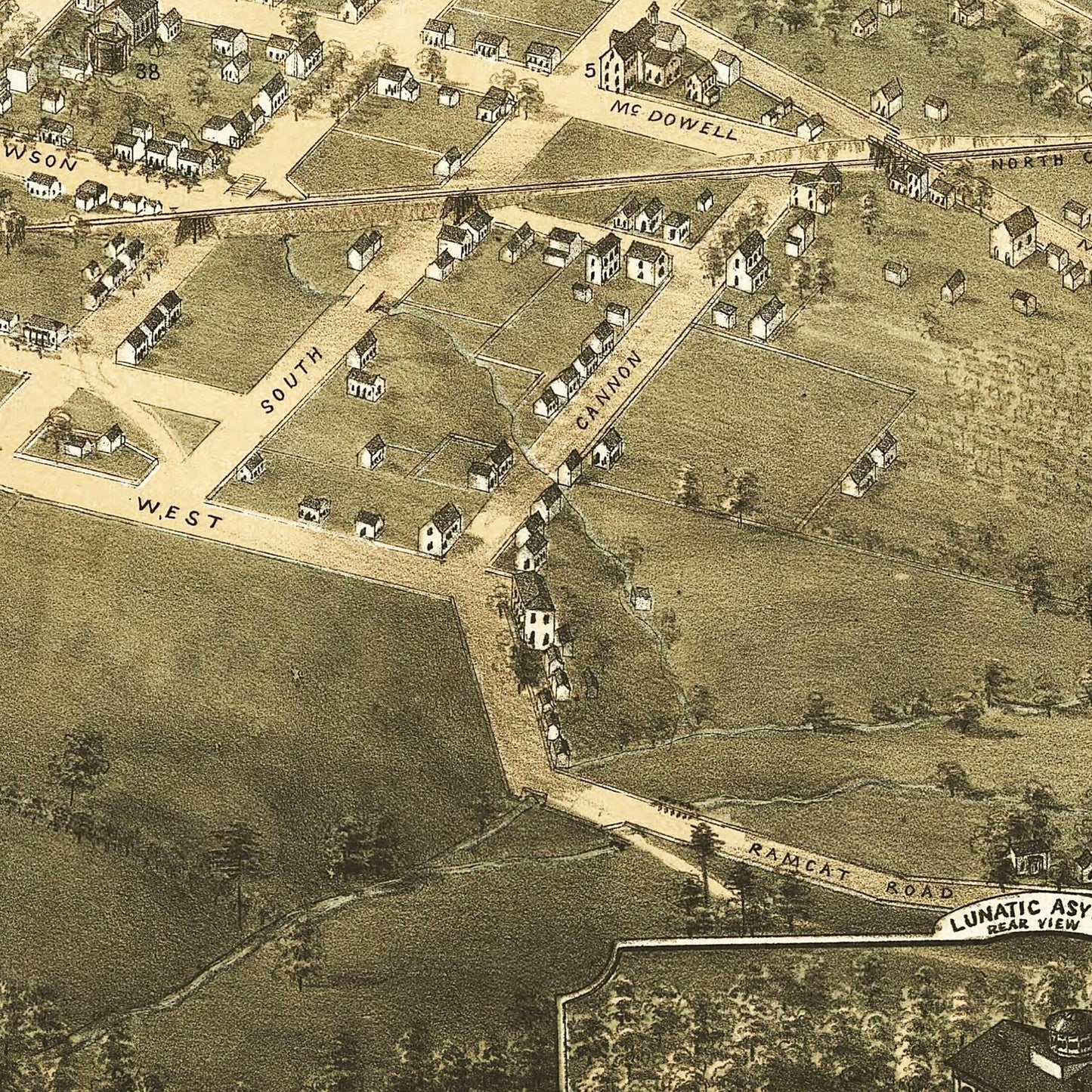 Historical city map  Test product horizontal 3 sizes