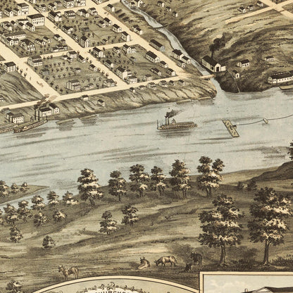 Historical city map  Test product horizontal 3 sizes