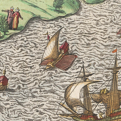 Historical city map  Test product horizontal 3 sizes