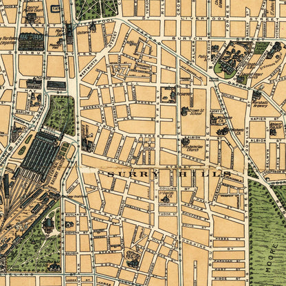 Historical city map  Test product horizontal 3 sizes