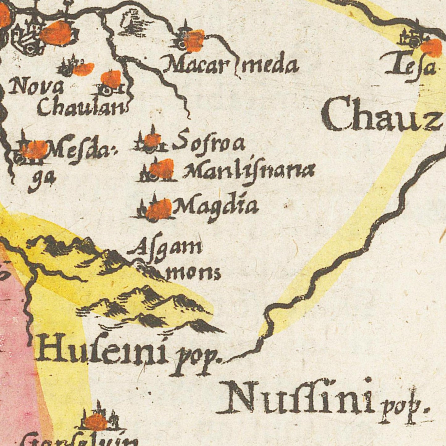 Historische Landkarte Fes um 1609