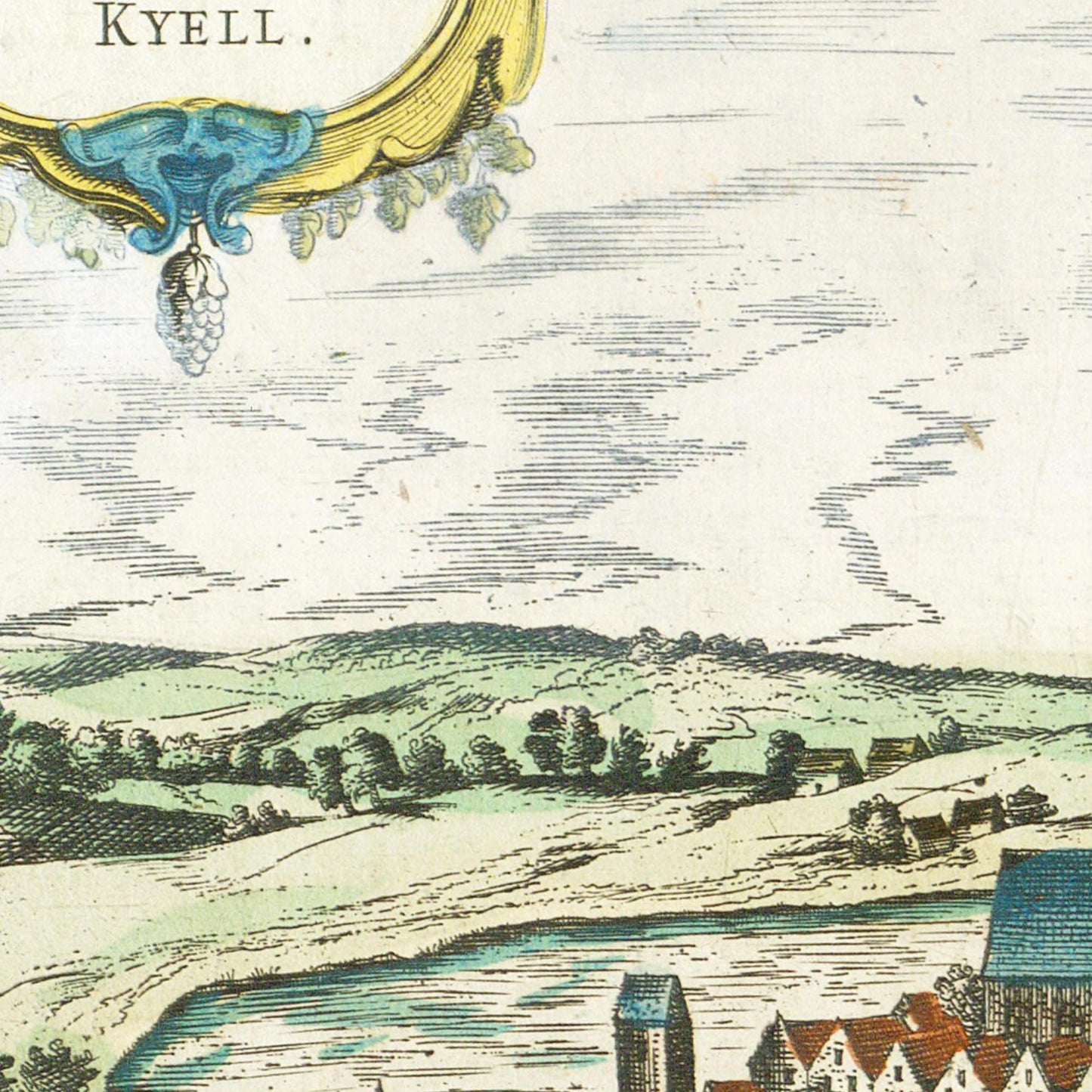 Historische Stadtansicht Kiel um 1612