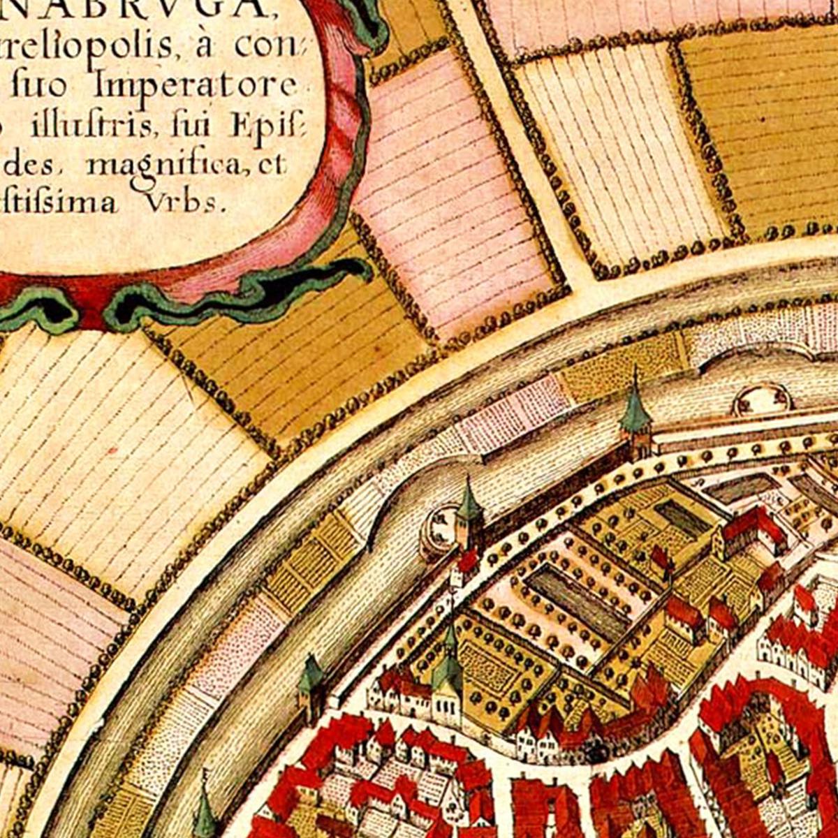 Historischer Stadtplan Osnabrück um 1633