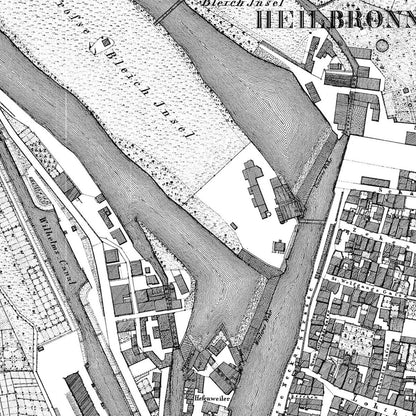 Historischer Stadtplan Heilbronn um 1834