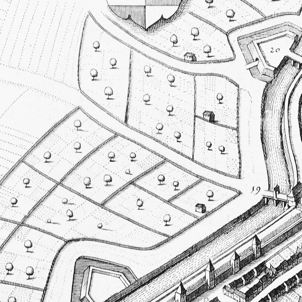 Historical city map  Test product horizontal 3 sizes