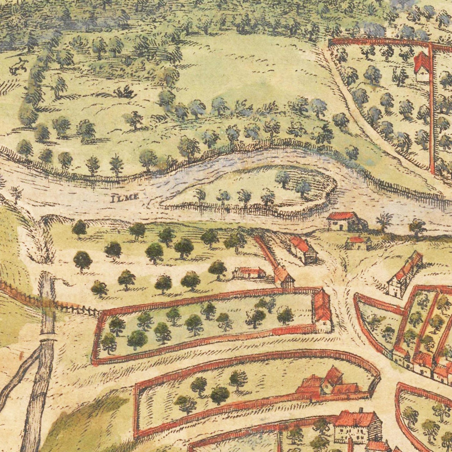 Historical city map  Test product horizontal 3 sizes