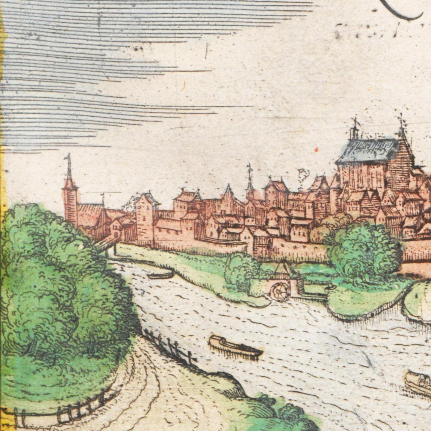 Historische Stadtansicht Straubing um 1570