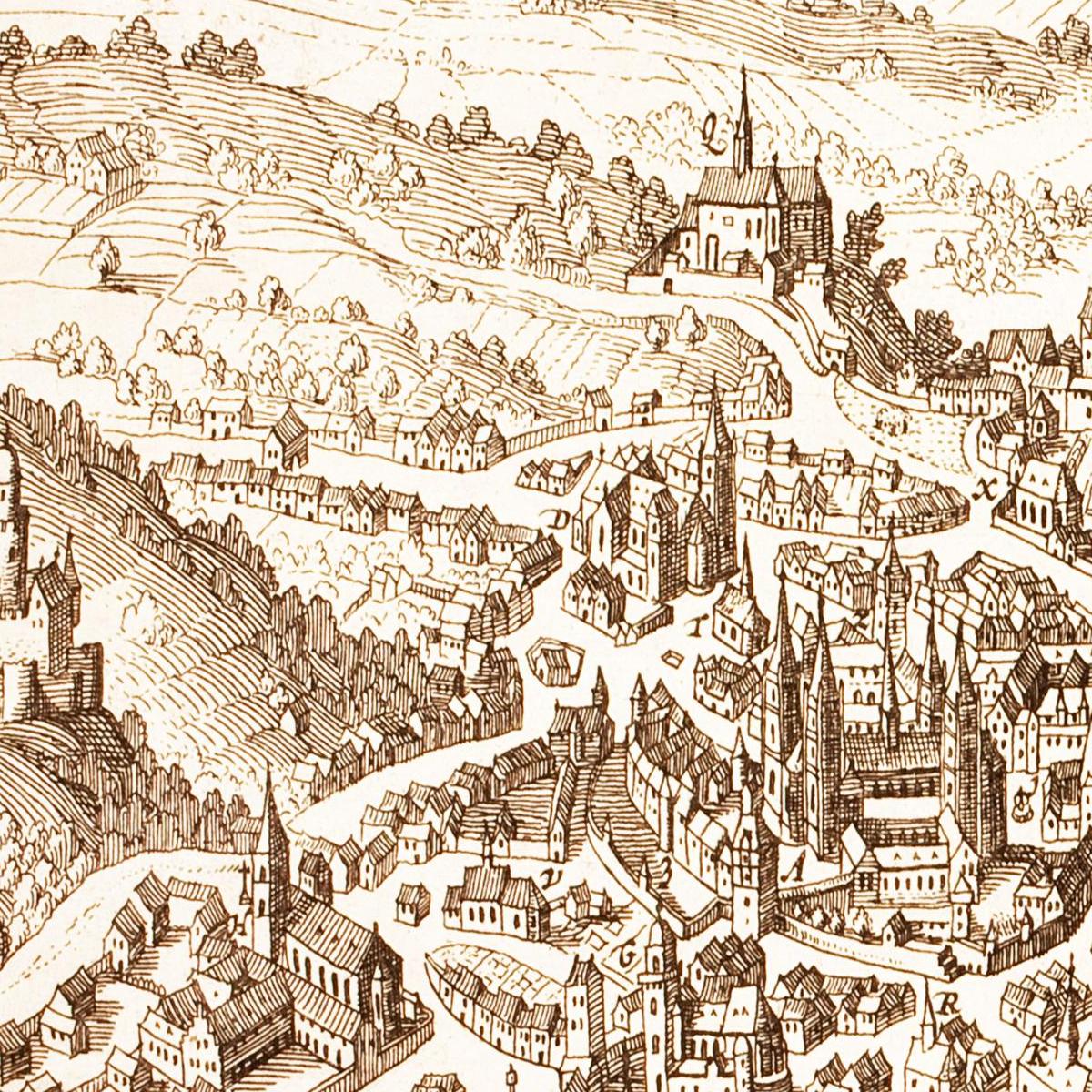 Historische Stadtansicht Bamberg um 1642
