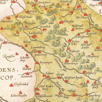 Historical city map  Test product horizontal 3 sizes