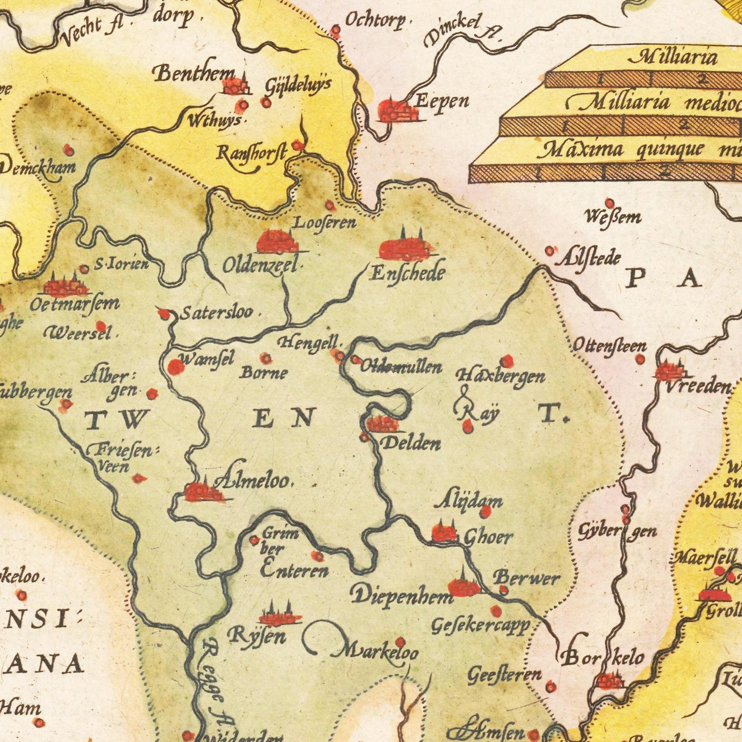 Historical city map  Test product horizontal 3 sizes