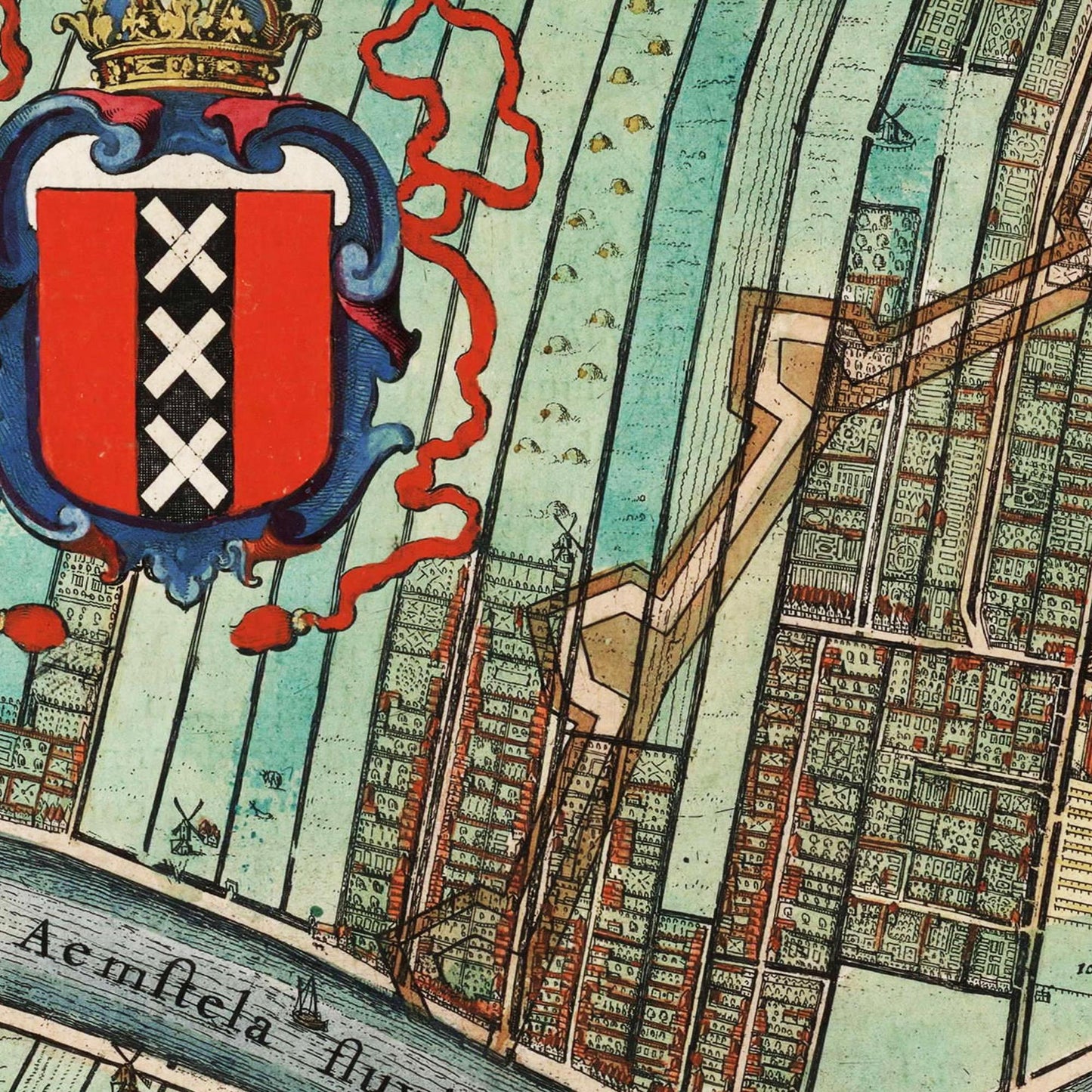 Historischer Stadtplan Amsterdam um 1649