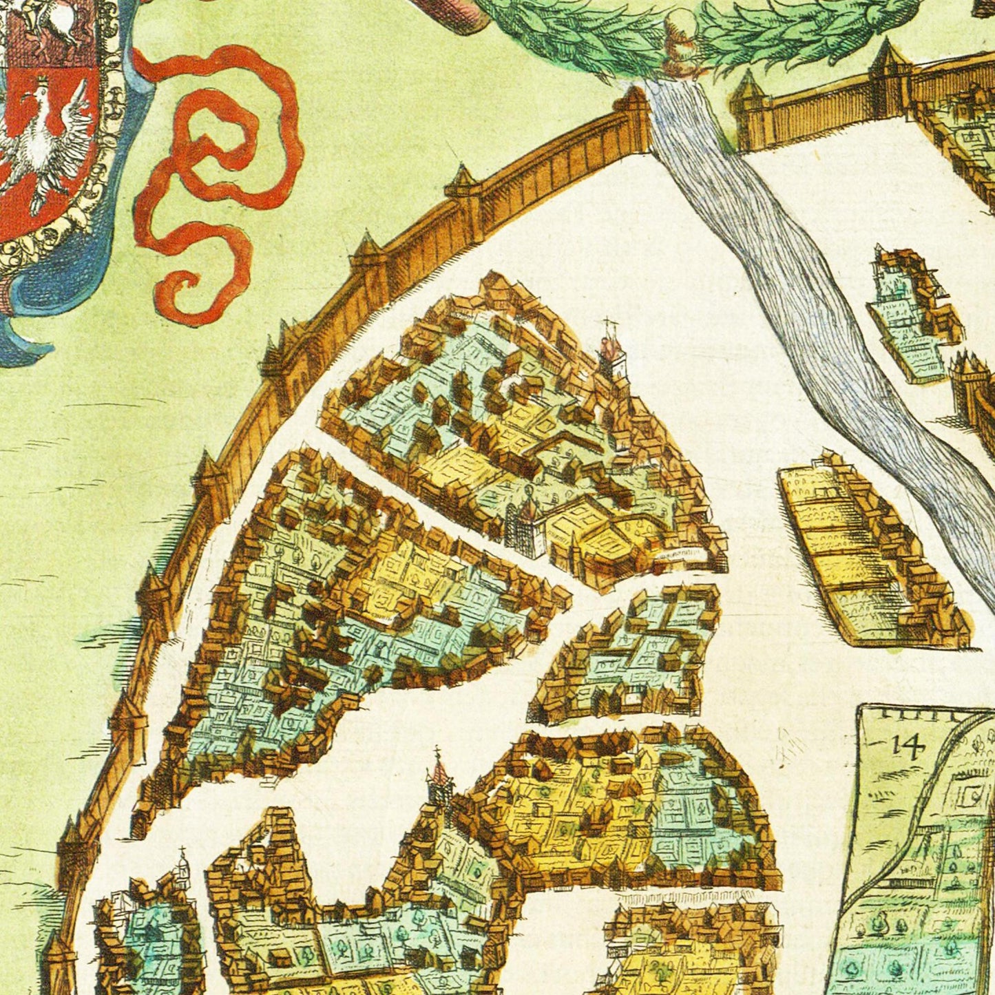 Historical city map  Test product horizontal 3 sizes