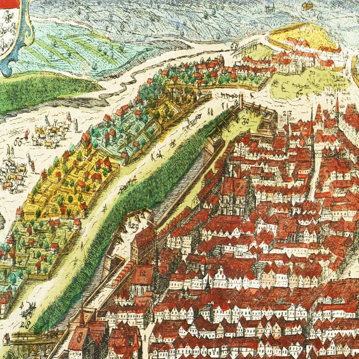 Historical city map  Test product horizontal 3 sizes