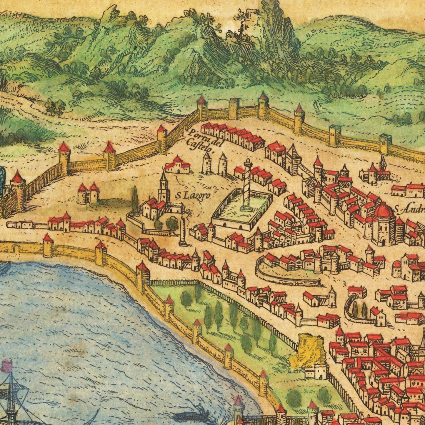 Historical city map  Test product horizontal 3 sizes