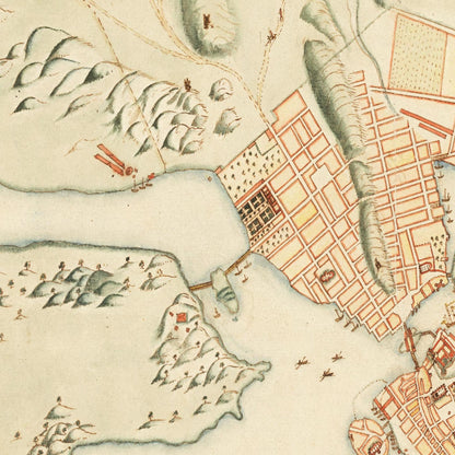 Historical city map  Test product horizontal 3 sizes