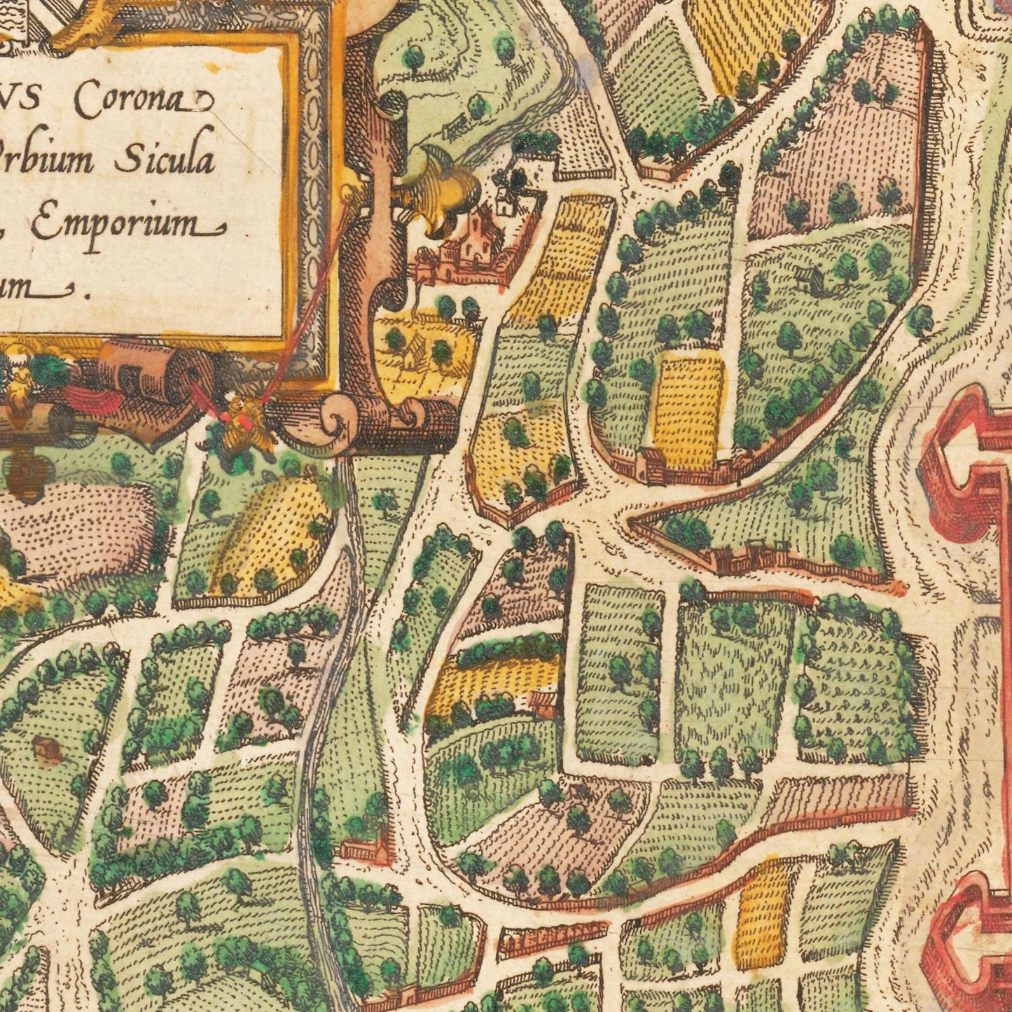 Historischer Stadtplan Palermo um 1592