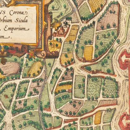 Historischer Stadtplan Palermo um 1592