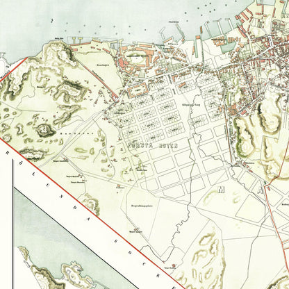 Historical city map  Test product horizontal 3 sizes