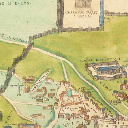 Historische Stadtansicht Rom um 1609