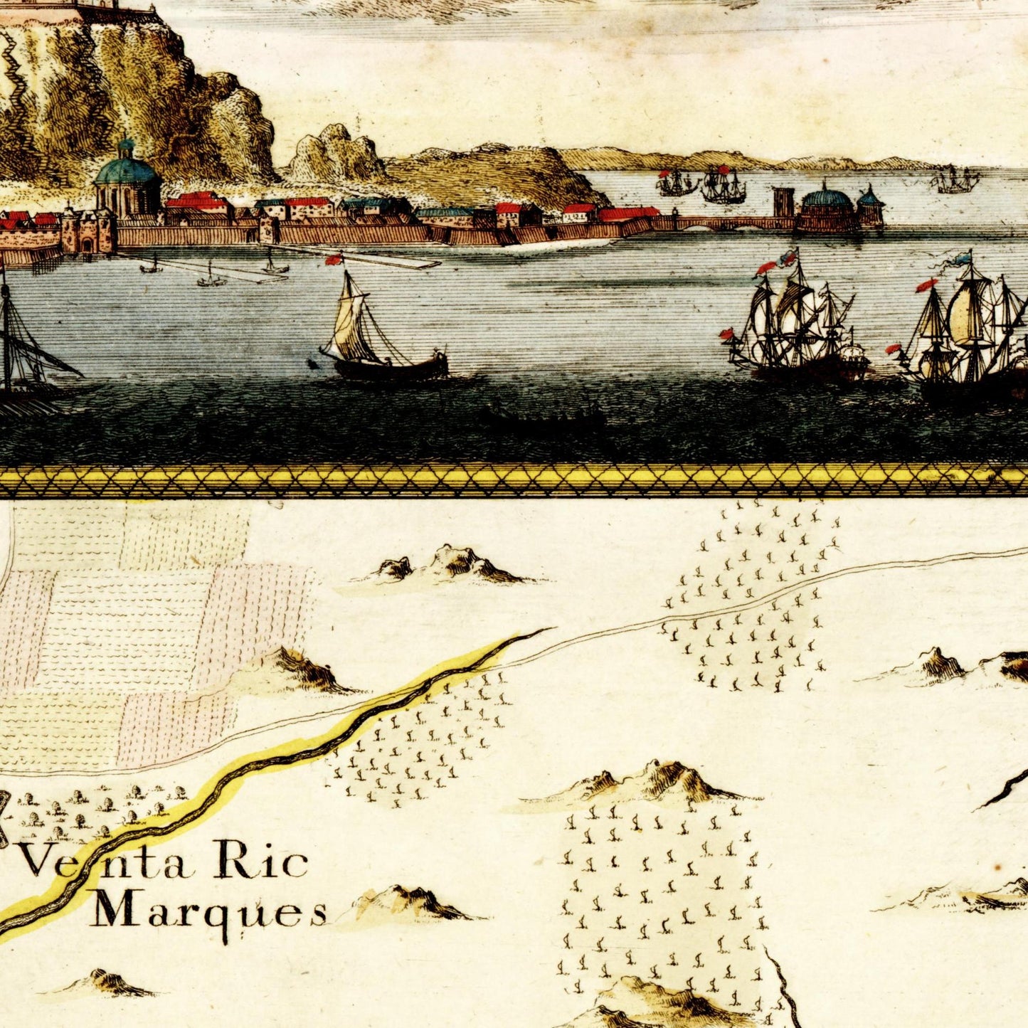 Historical city map  Test product horizontal 3 sizes