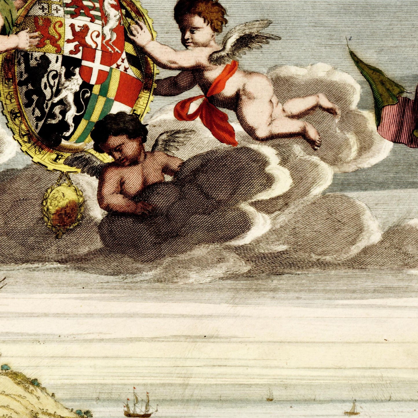 Historischer Stadtansicht Nizza um 1700