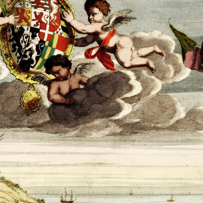 Historischer Stadtansicht Nizza um 1700