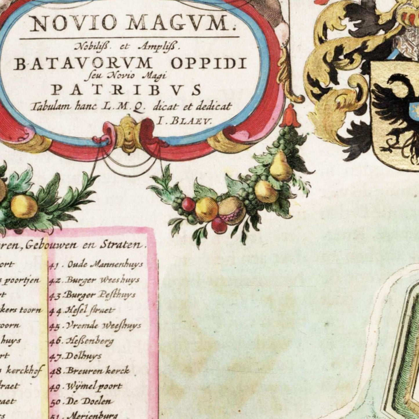 Historischer Stadtplan Nijmegen um 1649