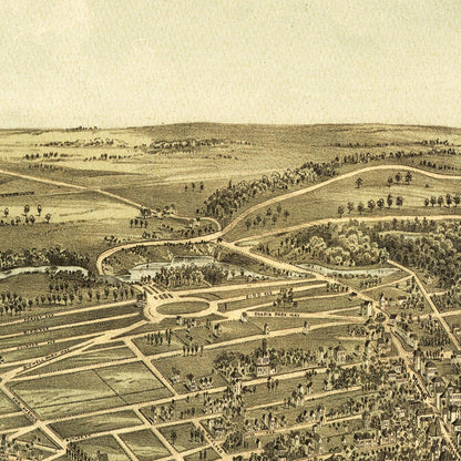 Historische Stadtansicht Buffalo um 1880