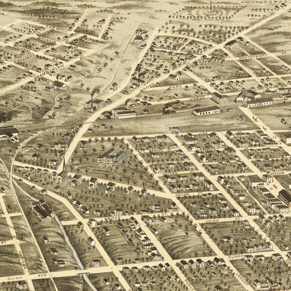 Historical city map  Test product horizontal 3 sizes