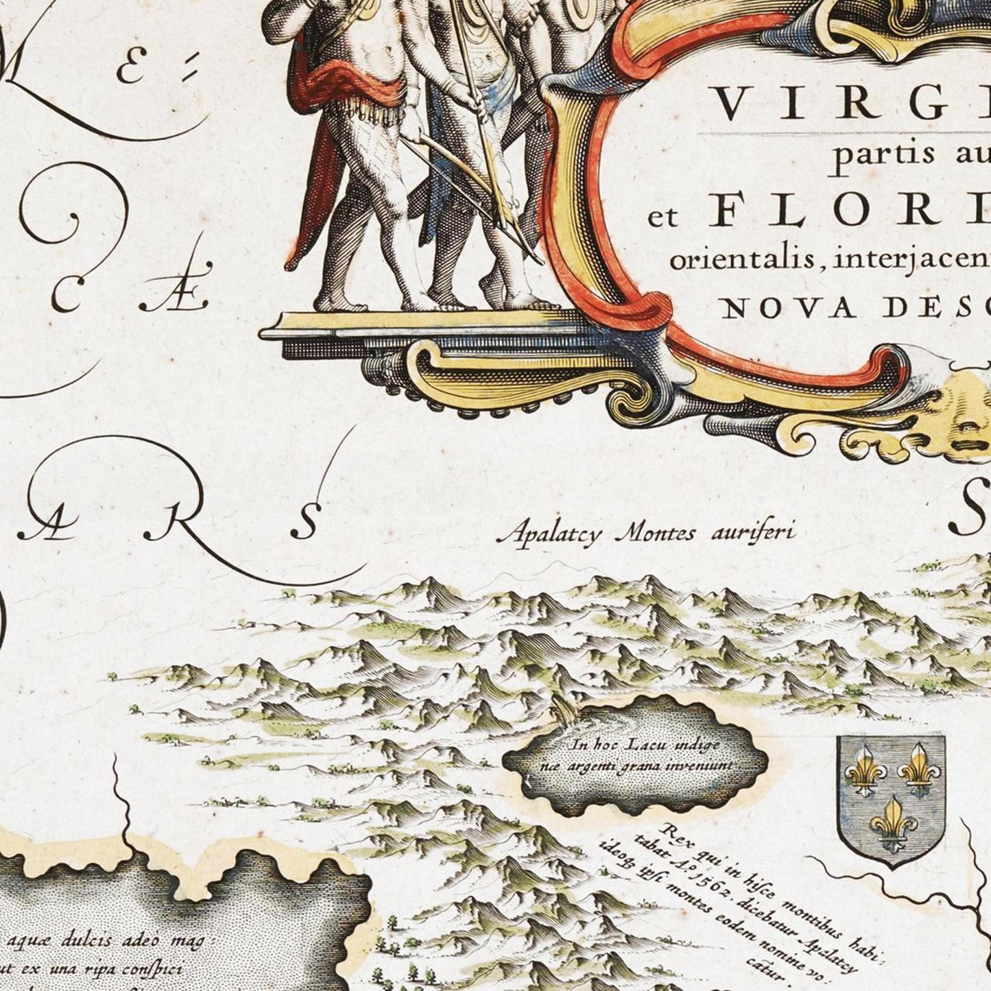 Historische Landkarte Kolonie Virginia um 1670