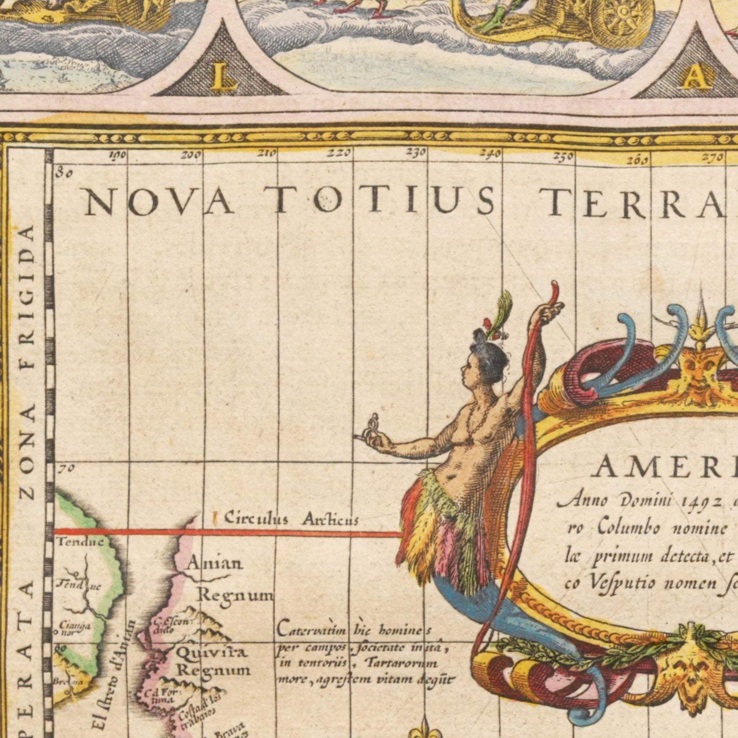 Historische Weltkarte um 1635