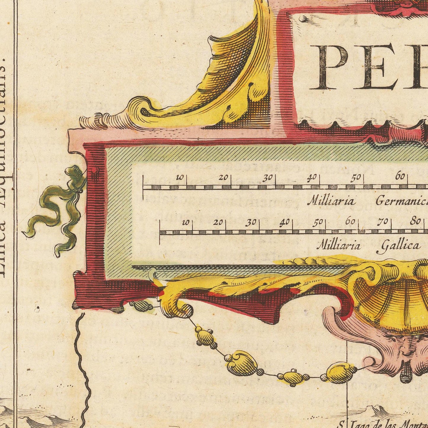 Historische Landkarte Peru um 1638