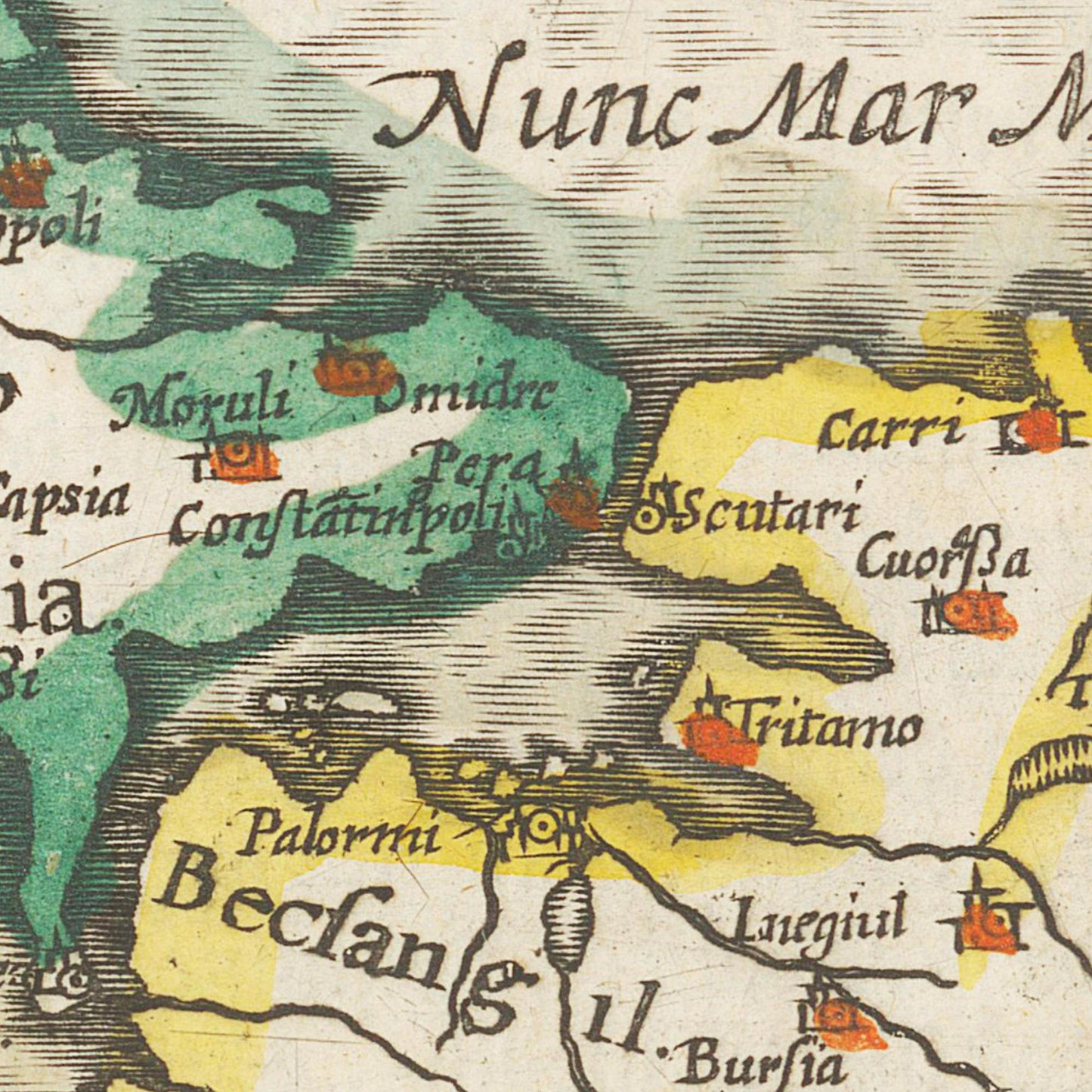 Historische Landkarte Türkei um 1609