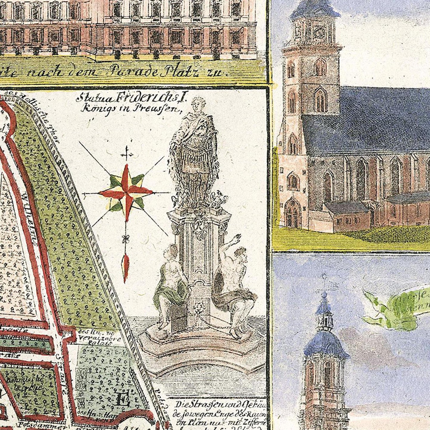 Historical city map  Test product horizontal 3 sizes