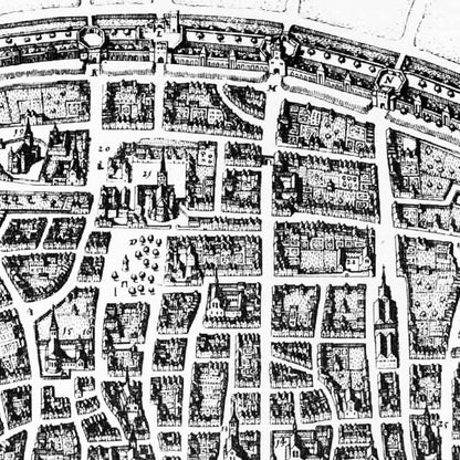 Historical city map  Test product horizontal 3 sizes