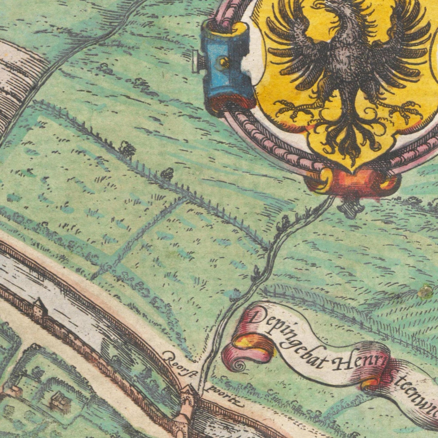 Historischer Stadtplan Aachen um 1570