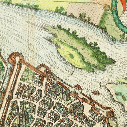 Historical city map  Test product horizontal 3 sizes