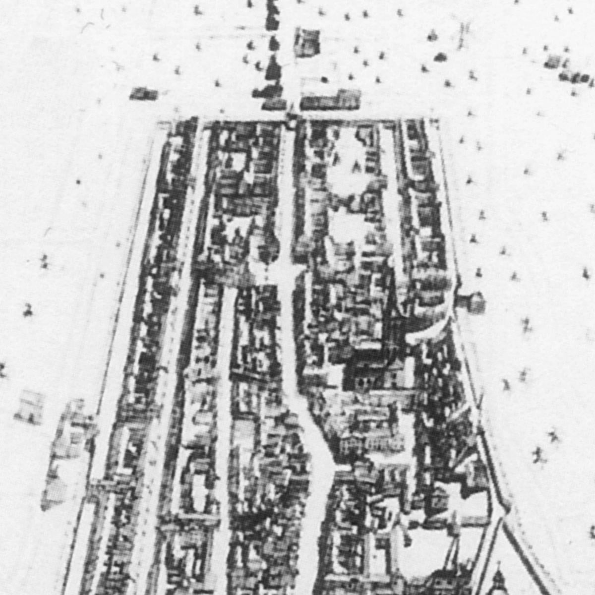 Historische Stadtansicht Krefeld um 1786