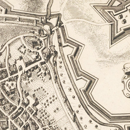 Historischer Stadtplan Mainz um 1670