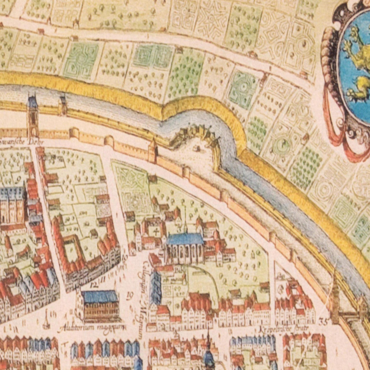 Historischer Stadtplan Rostock um 1625
