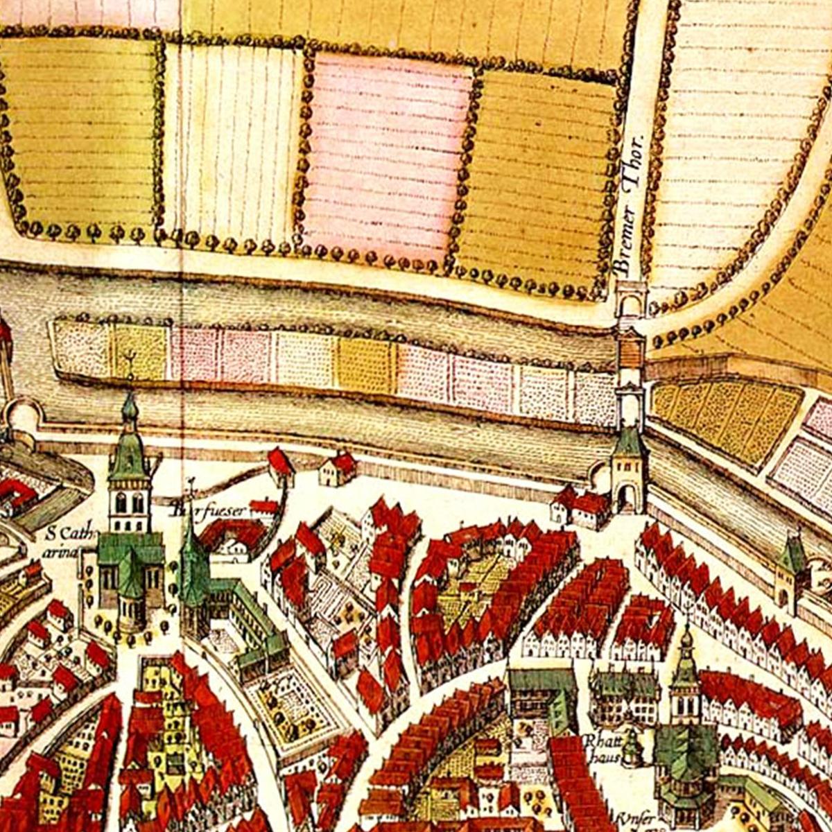 Historischer Stadtplan Osnabrück um 1633