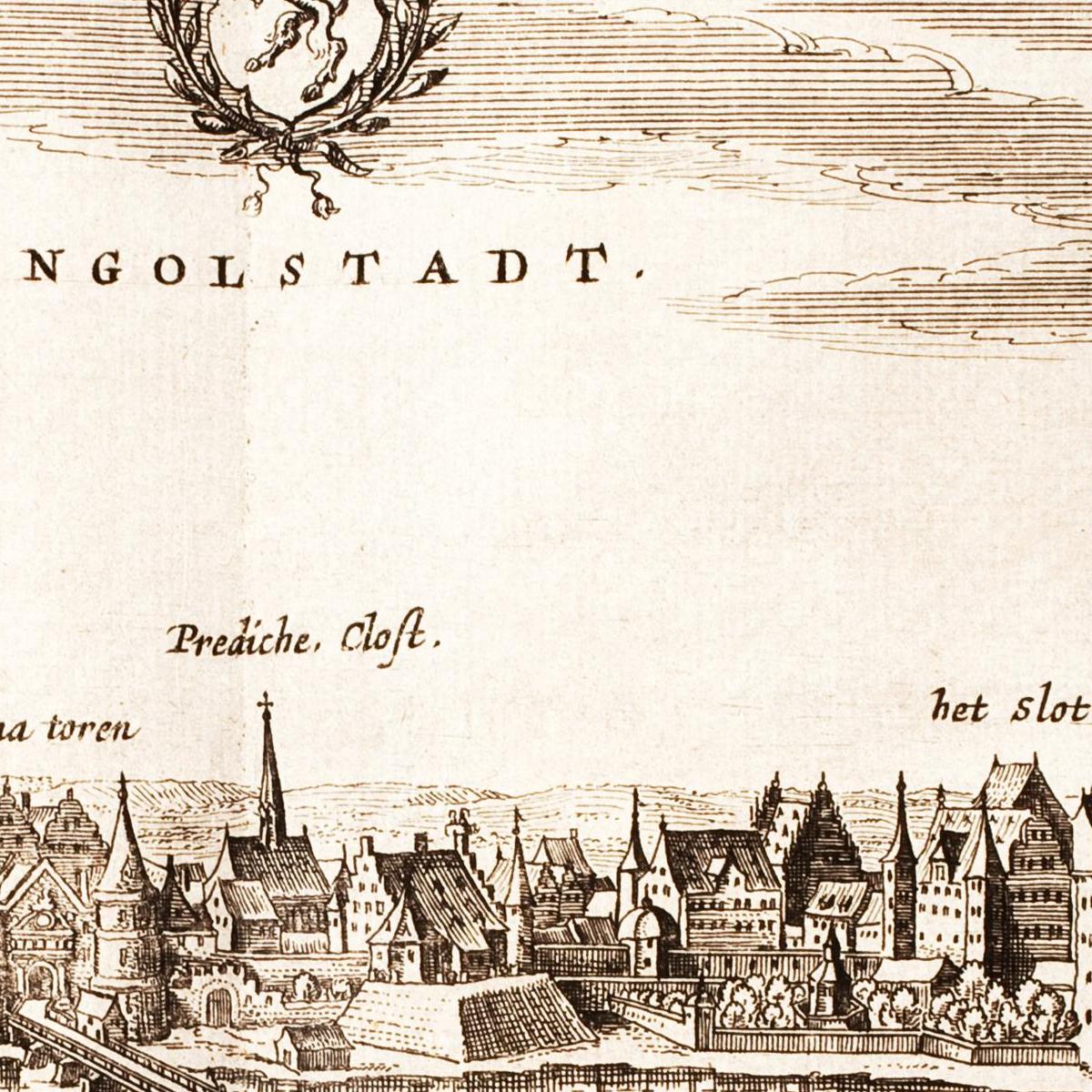 Historische Stadtansicht Ingolstadt um 1632