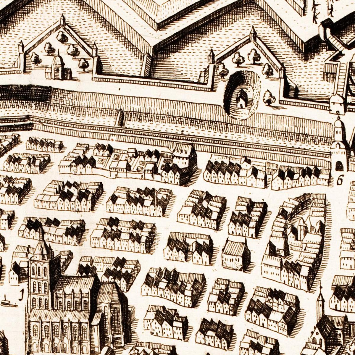Historischer Stadtplan Ulm um 1642