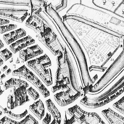 Historical city map  Test product horizontal 3 sizes