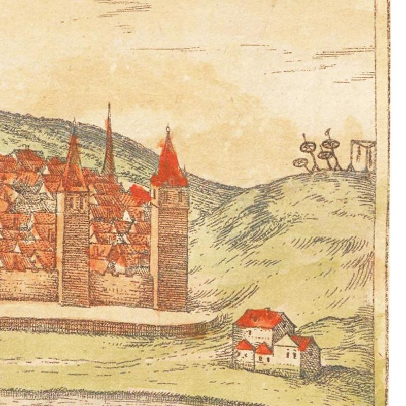 Historische Stadtansicht Quedlinburg um 1582