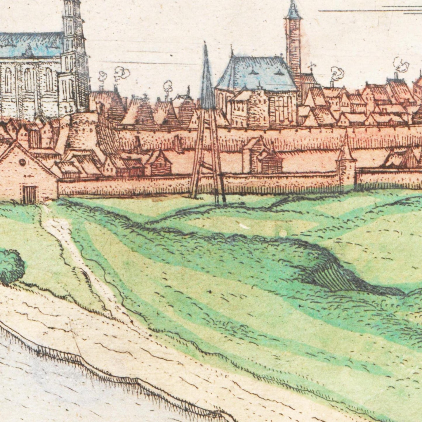 Historische Stadtansicht Straubing um 1570