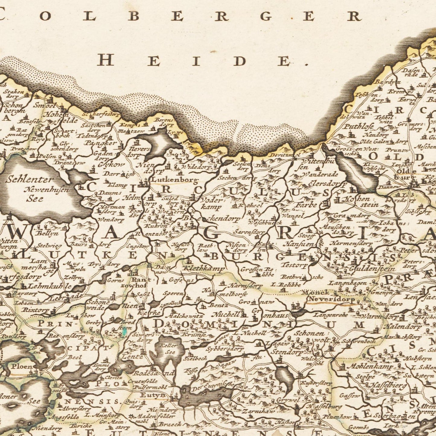 Historical city map  Test product horizontal 3 sizes